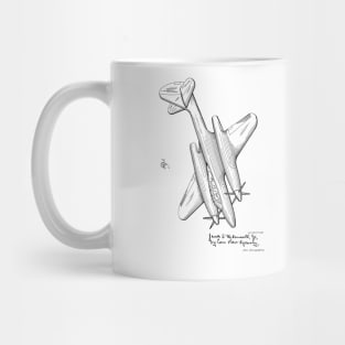 Pursuit Airplane Vintage Patent Hand Drawing Mug